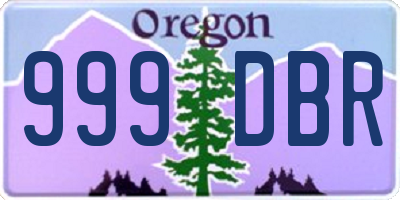 OR license plate 999DBR