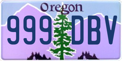 OR license plate 999DBV