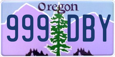 OR license plate 999DBY