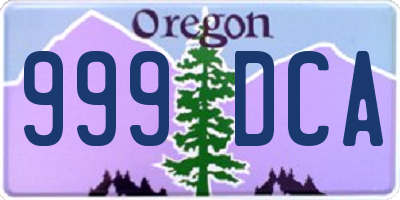 OR license plate 999DCA