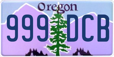 OR license plate 999DCB