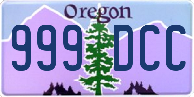 OR license plate 999DCC