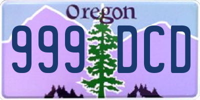 OR license plate 999DCD