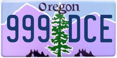 OR license plate 999DCE