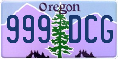 OR license plate 999DCG