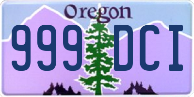 OR license plate 999DCI