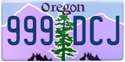 OR license plate 999DCJ