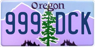 OR license plate 999DCK