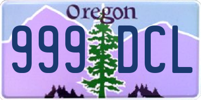 OR license plate 999DCL