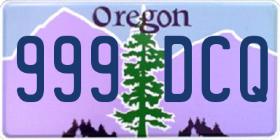 OR license plate 999DCQ