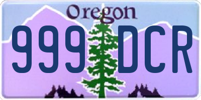 OR license plate 999DCR