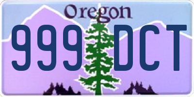 OR license plate 999DCT