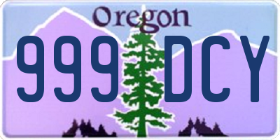 OR license plate 999DCY