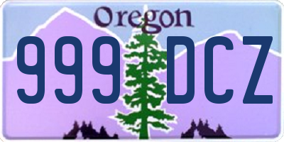 OR license plate 999DCZ