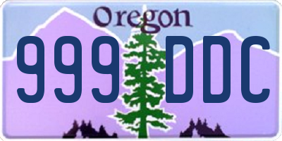 OR license plate 999DDC