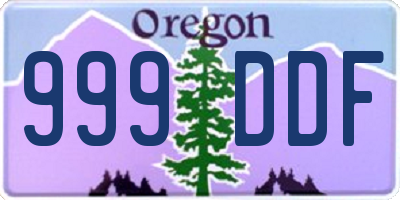 OR license plate 999DDF