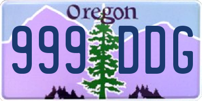 OR license plate 999DDG