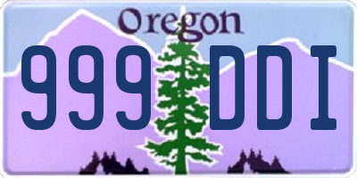 OR license plate 999DDI