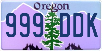 OR license plate 999DDK