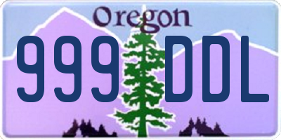 OR license plate 999DDL