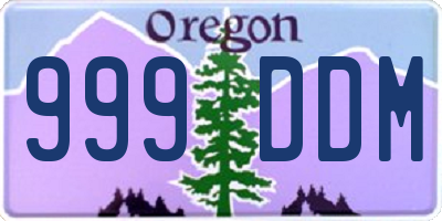 OR license plate 999DDM