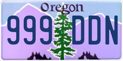 OR license plate 999DDN