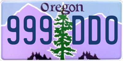 OR license plate 999DDO