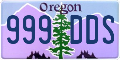 OR license plate 999DDS