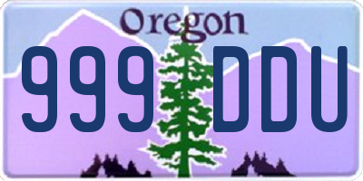 OR license plate 999DDU