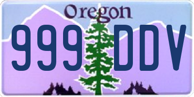 OR license plate 999DDV