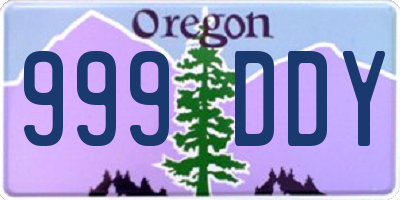 OR license plate 999DDY