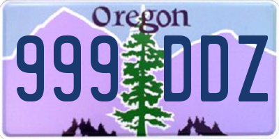 OR license plate 999DDZ