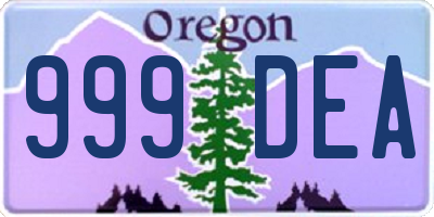 OR license plate 999DEA