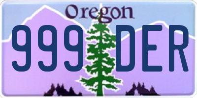 OR license plate 999DER