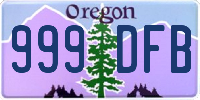 OR license plate 999DFB