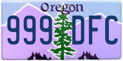 OR license plate 999DFC