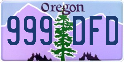 OR license plate 999DFD