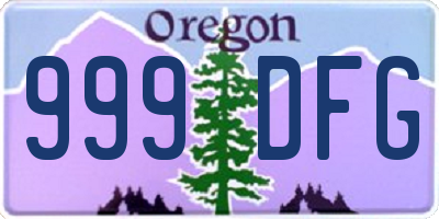 OR license plate 999DFG