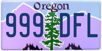 OR license plate 999DFL