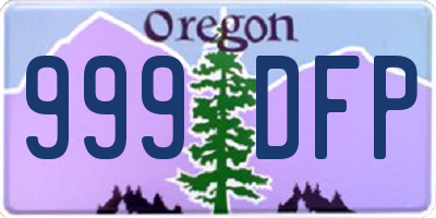 OR license plate 999DFP