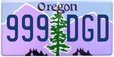 OR license plate 999DGD