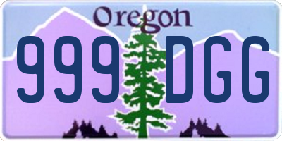 OR license plate 999DGG