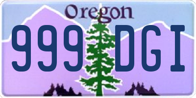 OR license plate 999DGI