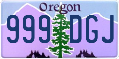 OR license plate 999DGJ