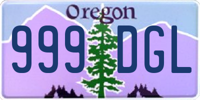 OR license plate 999DGL