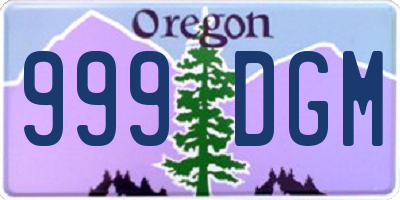 OR license plate 999DGM