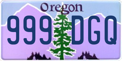 OR license plate 999DGQ