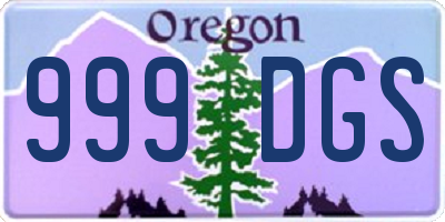 OR license plate 999DGS