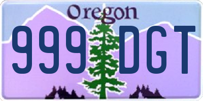 OR license plate 999DGT