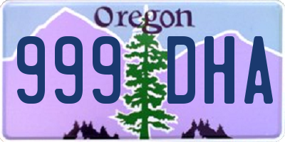 OR license plate 999DHA